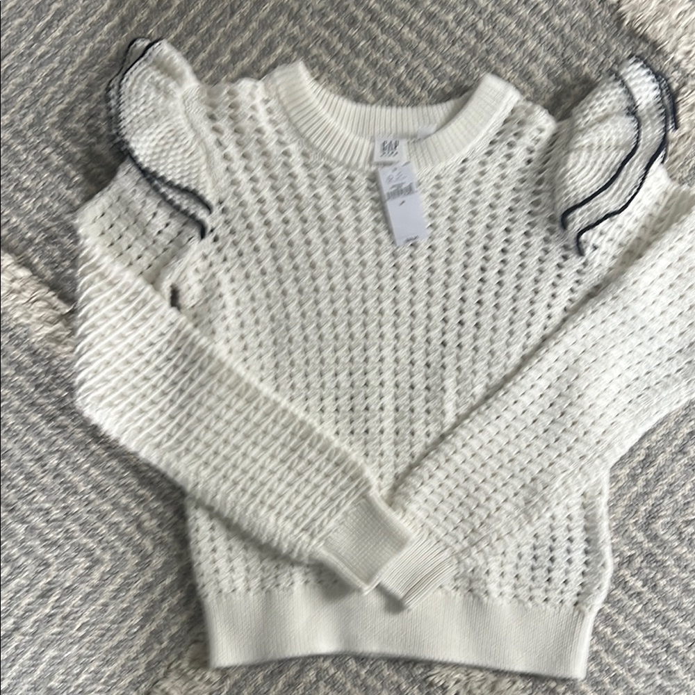 White Chunky Knit Crew Neck Sweater